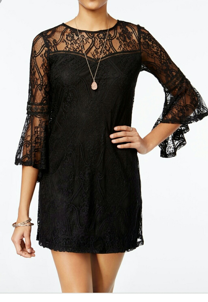 BCX Black Lace Dress - Picture 1 of 4
